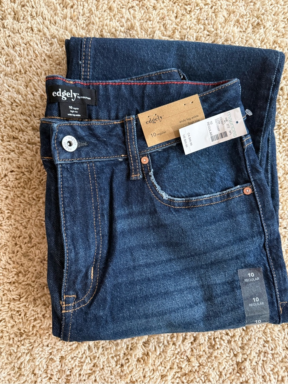 Maurices Indigo Edgely wide leg Ankle Jeans